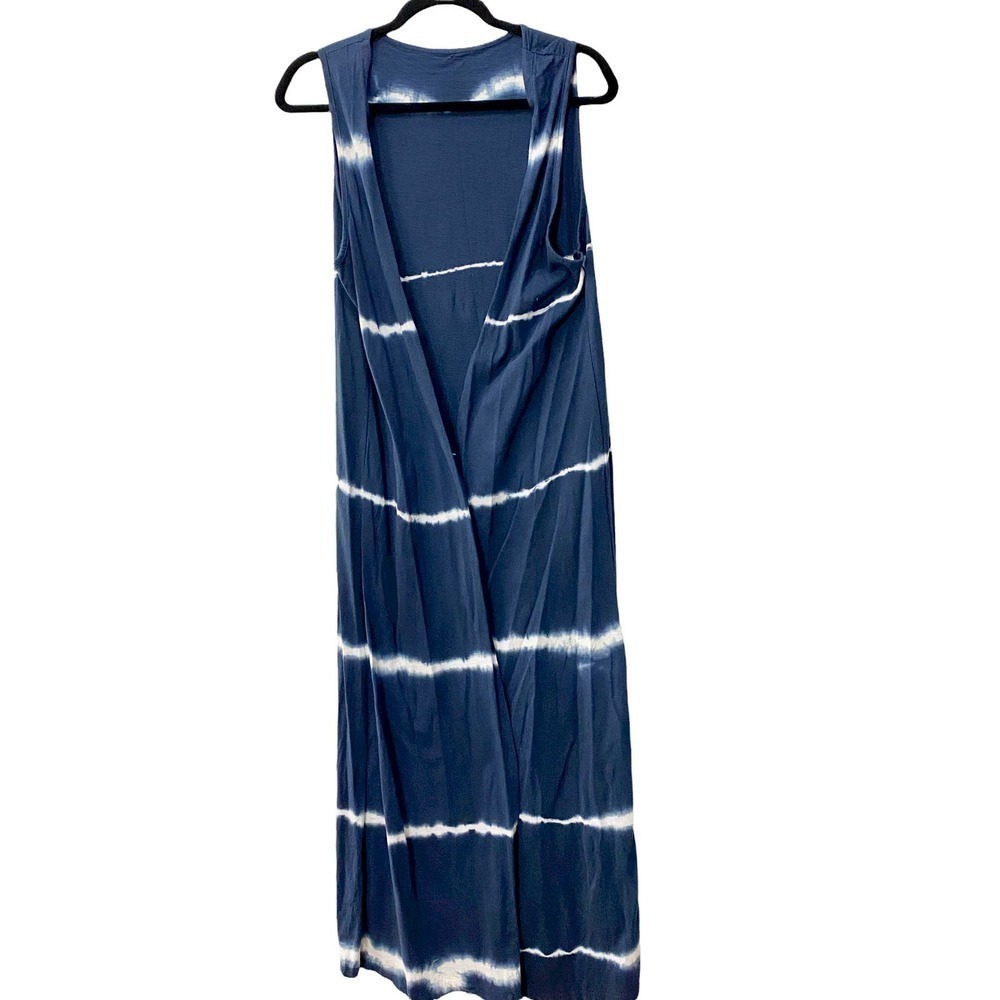 Italian Made tie dye sleeveless duster swim cover small